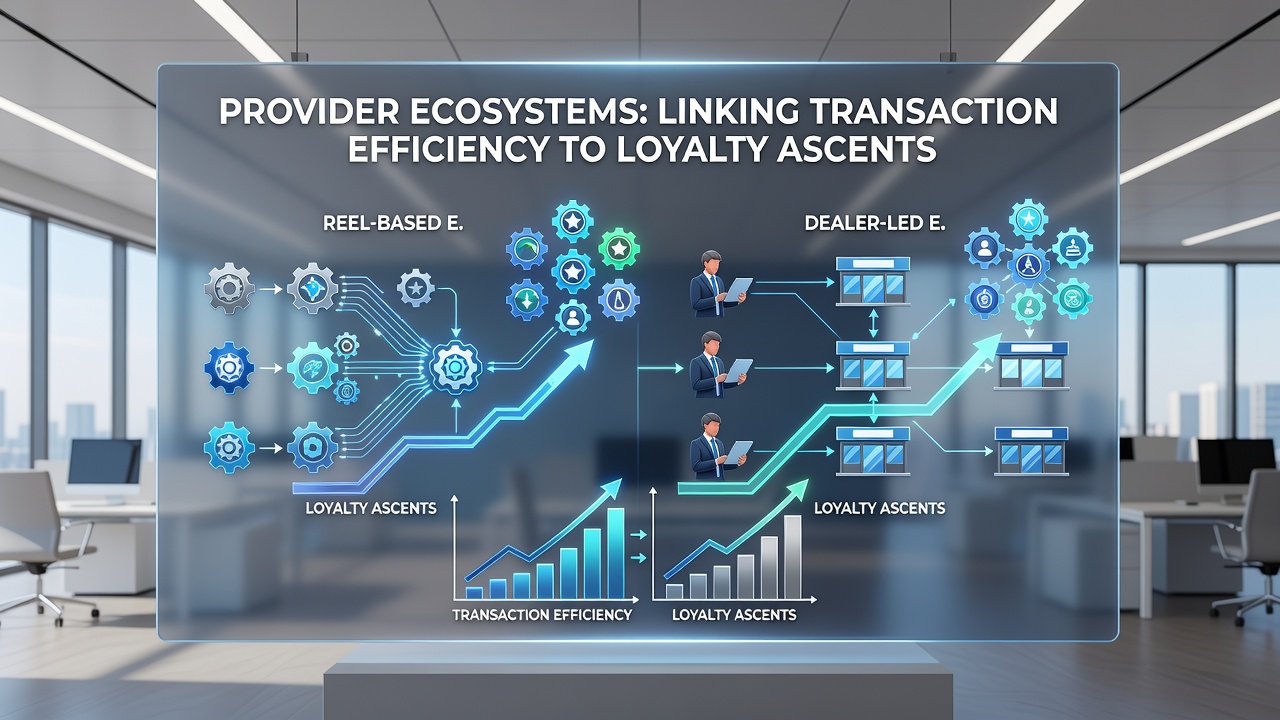 Diagram showing transaction flows linking payment efficiency with loyalty tier progression in reel and dealer environments