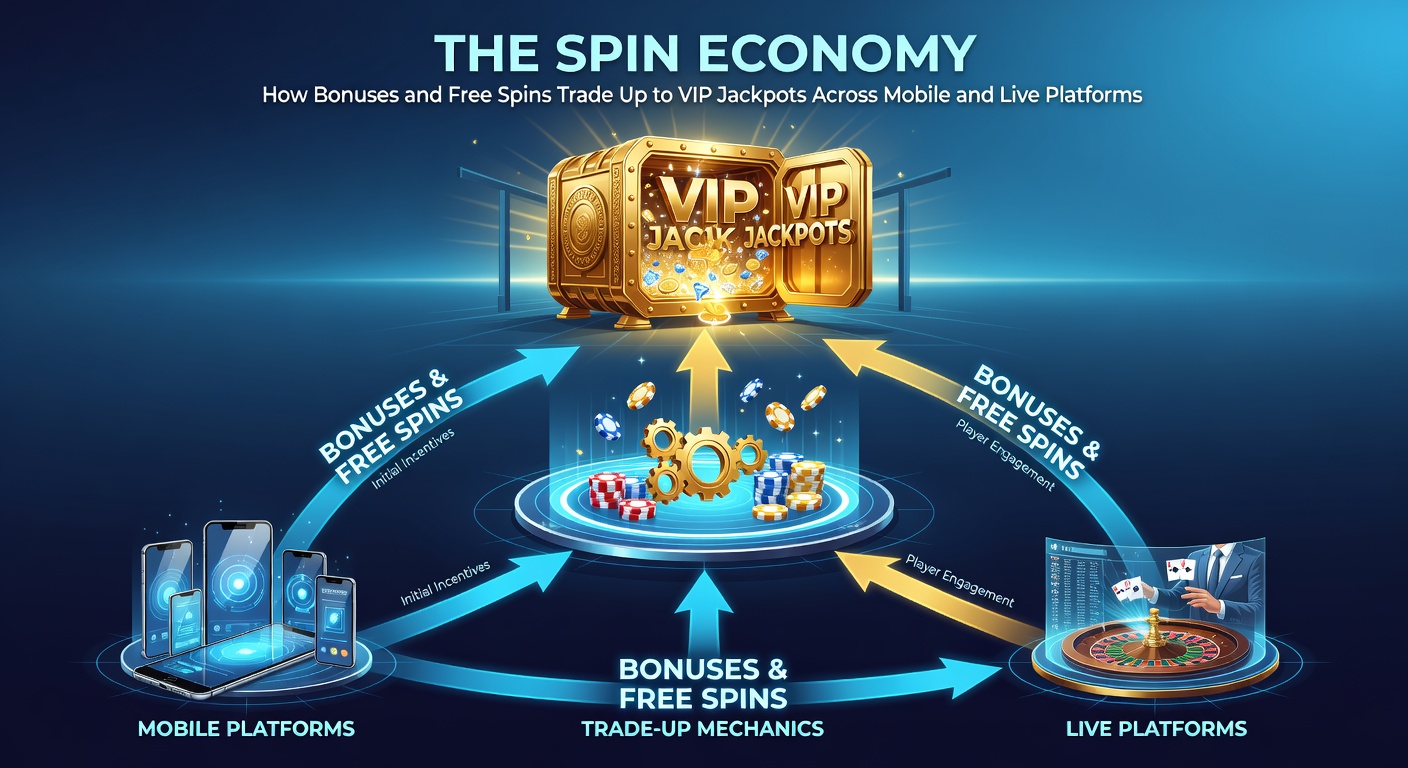 Live dealer at a high-tech table dealing cards beside a digital slot reel exploding with free spins and VIP bonus icons on split-screen mobile view